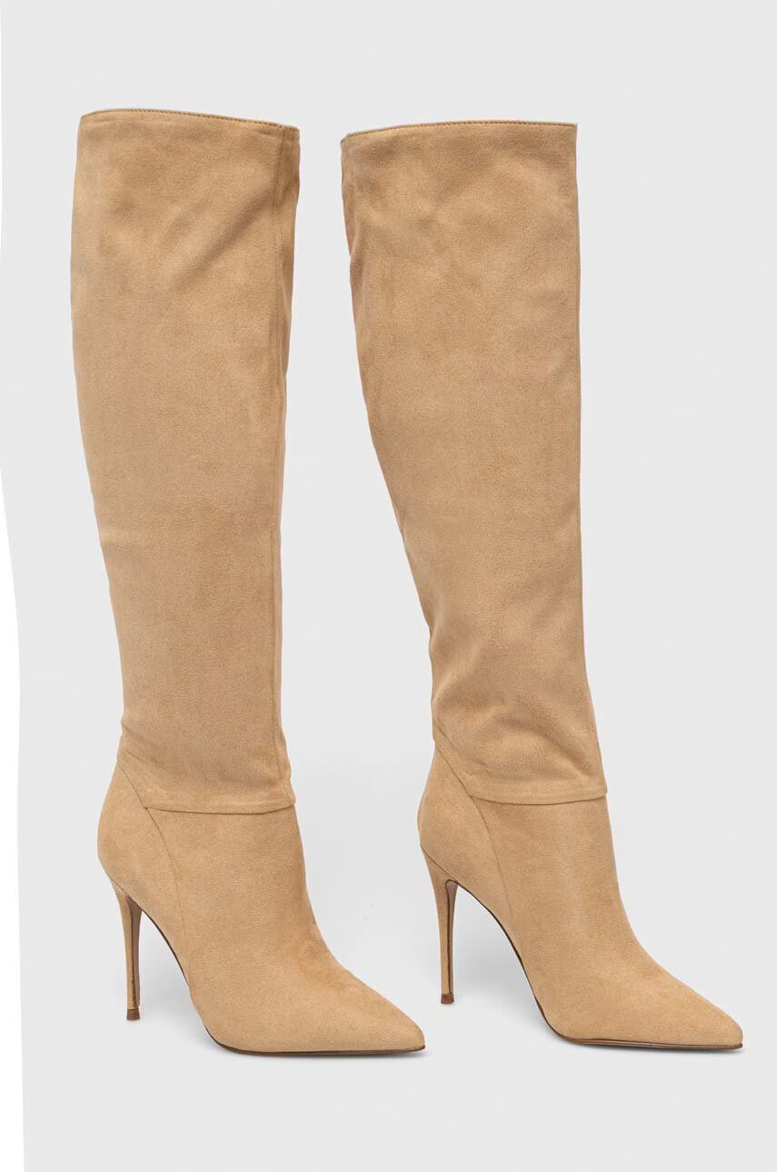 Steve Madden Ботуши Darian в бежово с ток стилето SM11002162 - Pepit.bg