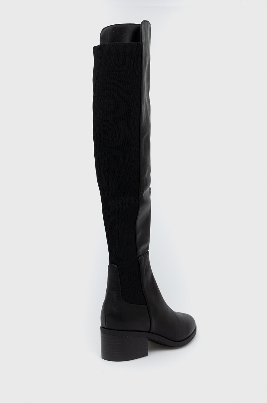 Steve Madden Ботуши Graphite в черно с висок ток - Pepit.bg