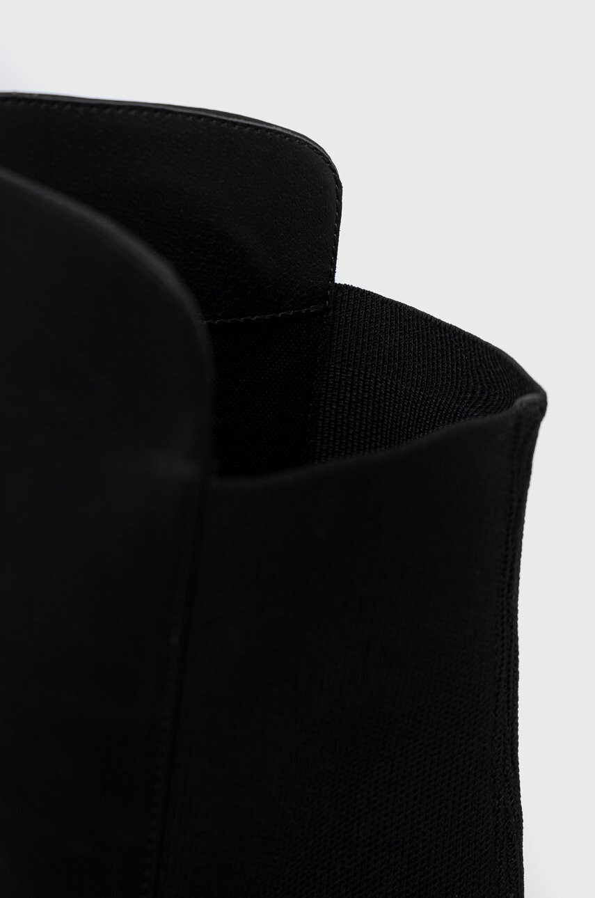 Steve Madden Ботуши Graphite в черно с висок ток - Pepit.bg