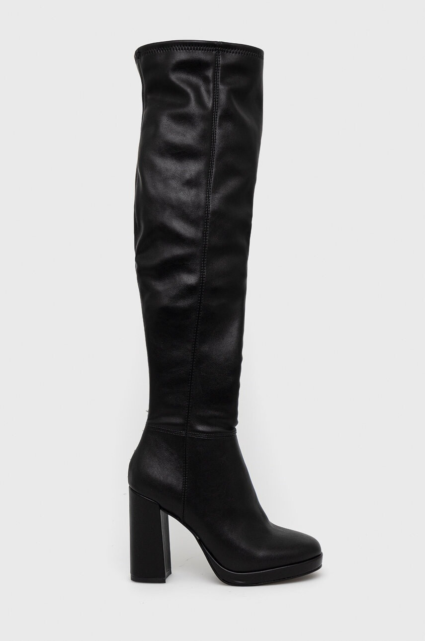 Steve Madden Ботуши Magnifico в черно с висок ток - Pepit.bg