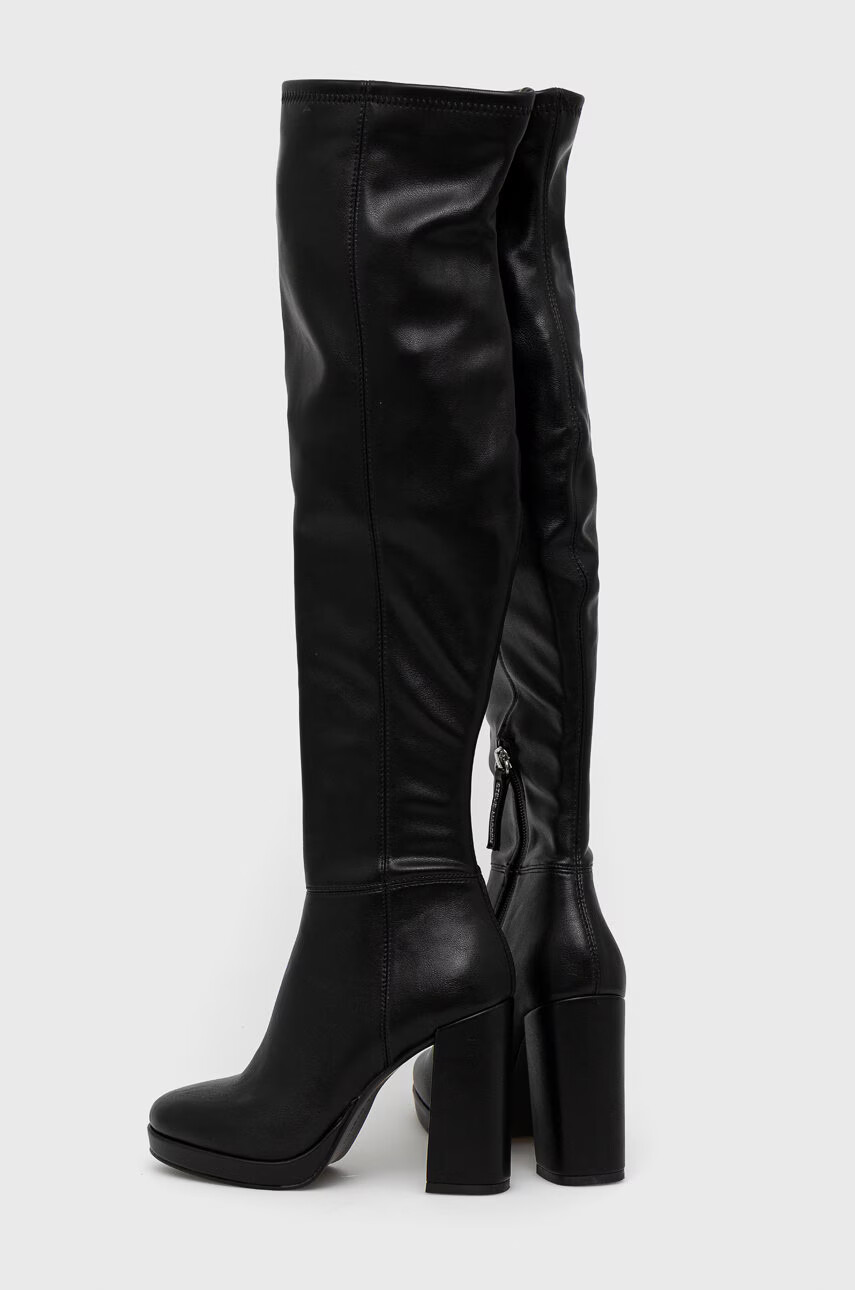 Steve Madden Ботуши Magnifico в черно с висок ток - Pepit.bg