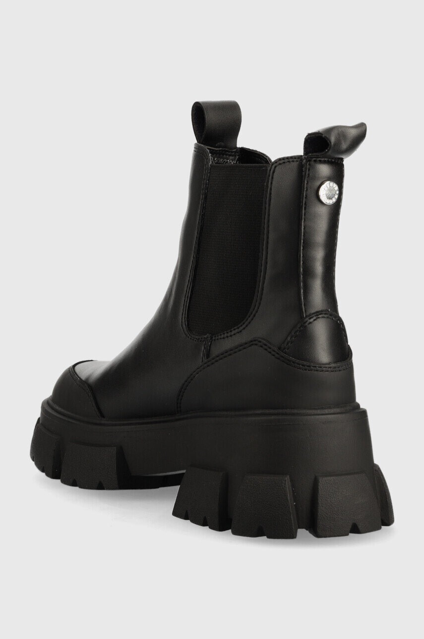 Steve Madden Кожени боти челси Cave в черно с платформа - Pepit.bg