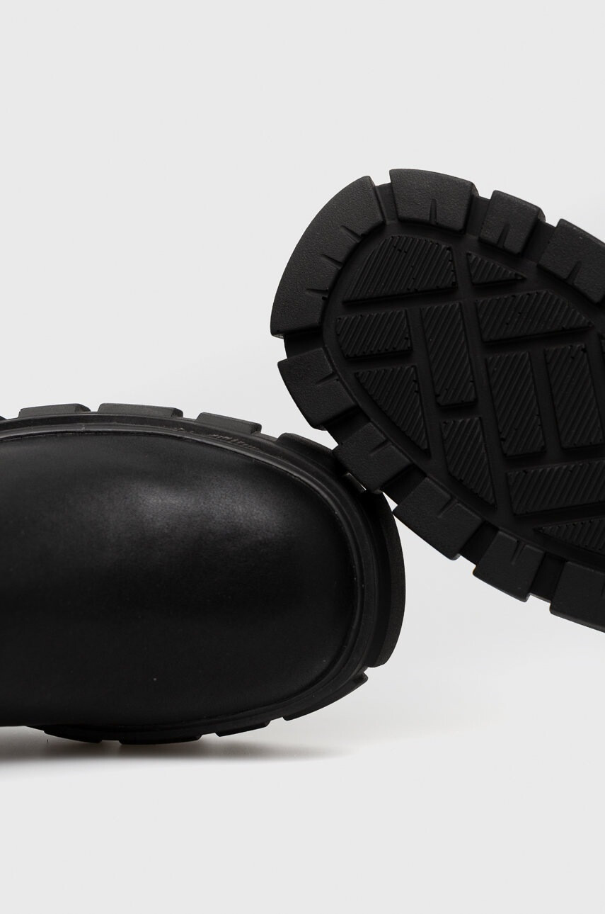 Steve Madden Кожени боти челси Ballistic в черно с висок ток - Pepit.bg