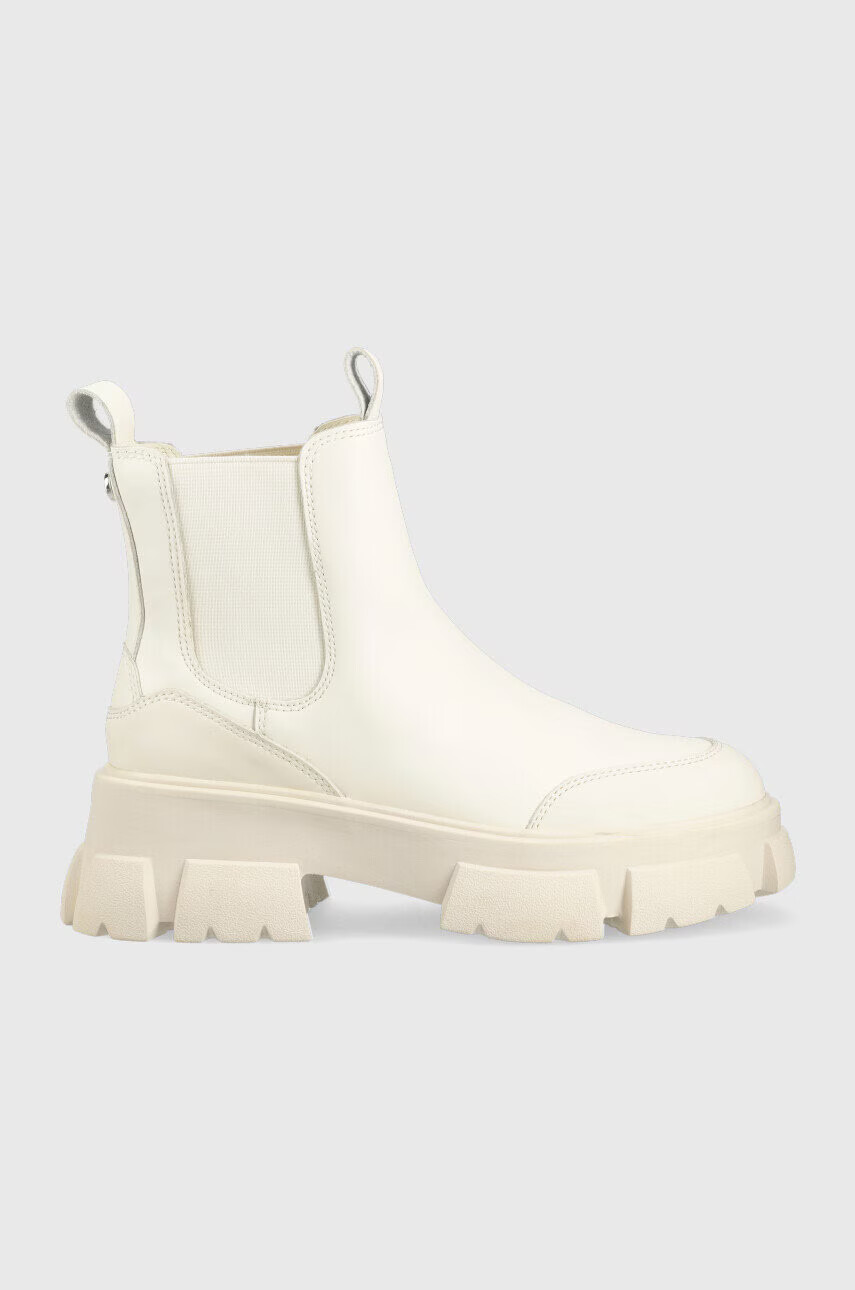 Steve Madden Кожени боти челси Cave в бежово с платформа - Pepit.bg