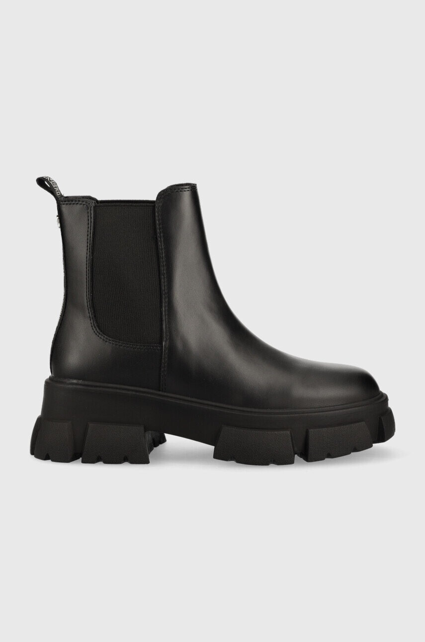 Steve Madden Кожени боти челси Tunnel в черно с платформа - Pepit.bg