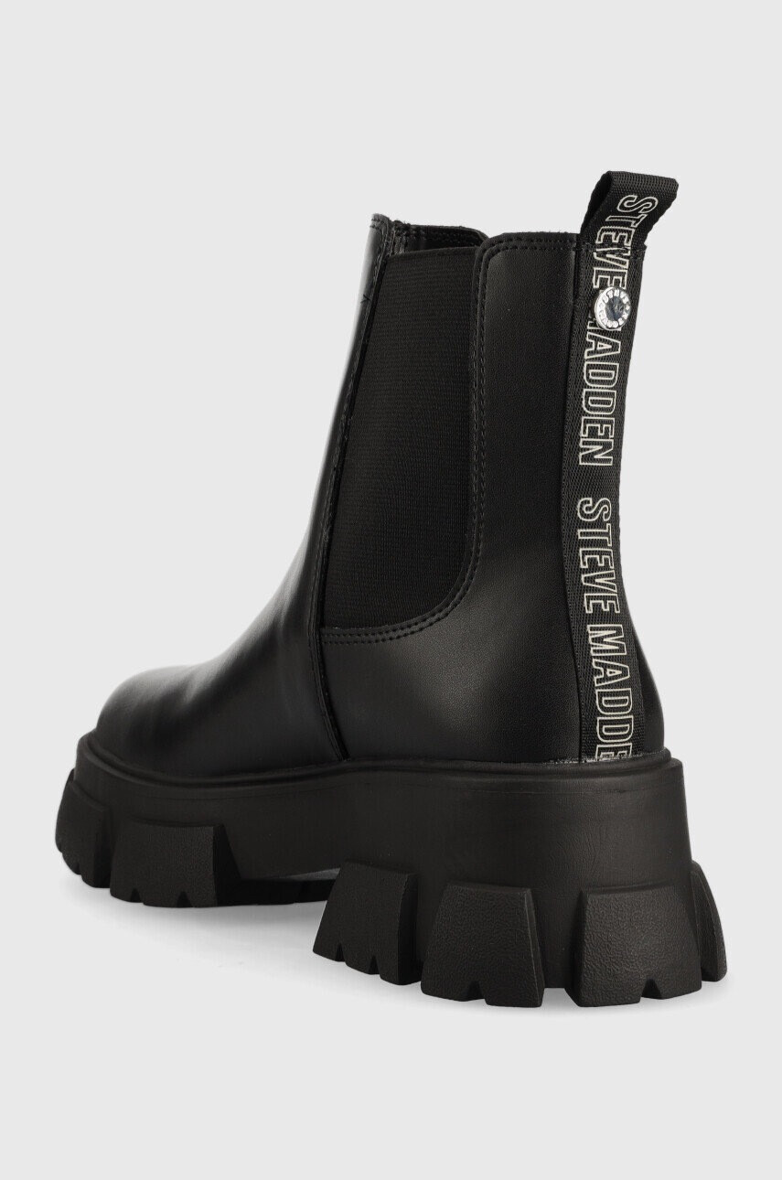 Steve Madden Кожени боти челси Tunnel в черно с платформа - Pepit.bg