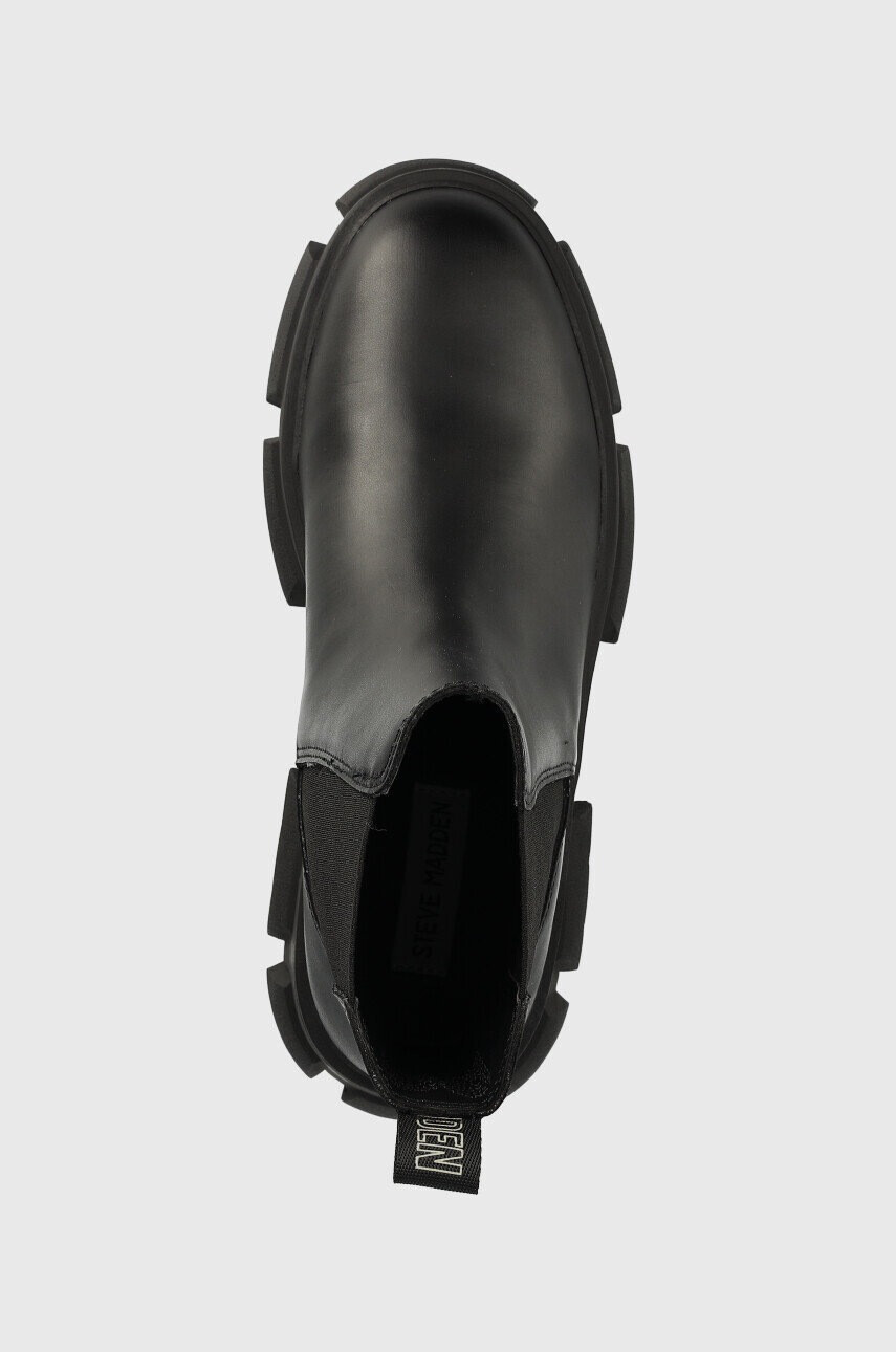 Steve Madden Кожени боти челси Tunnel в черно с платформа - Pepit.bg