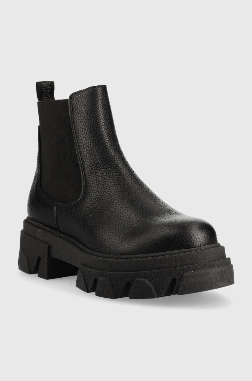 Steve Madden Кожени боти челси Mixture в черно с равна подметка - Pepit.bg