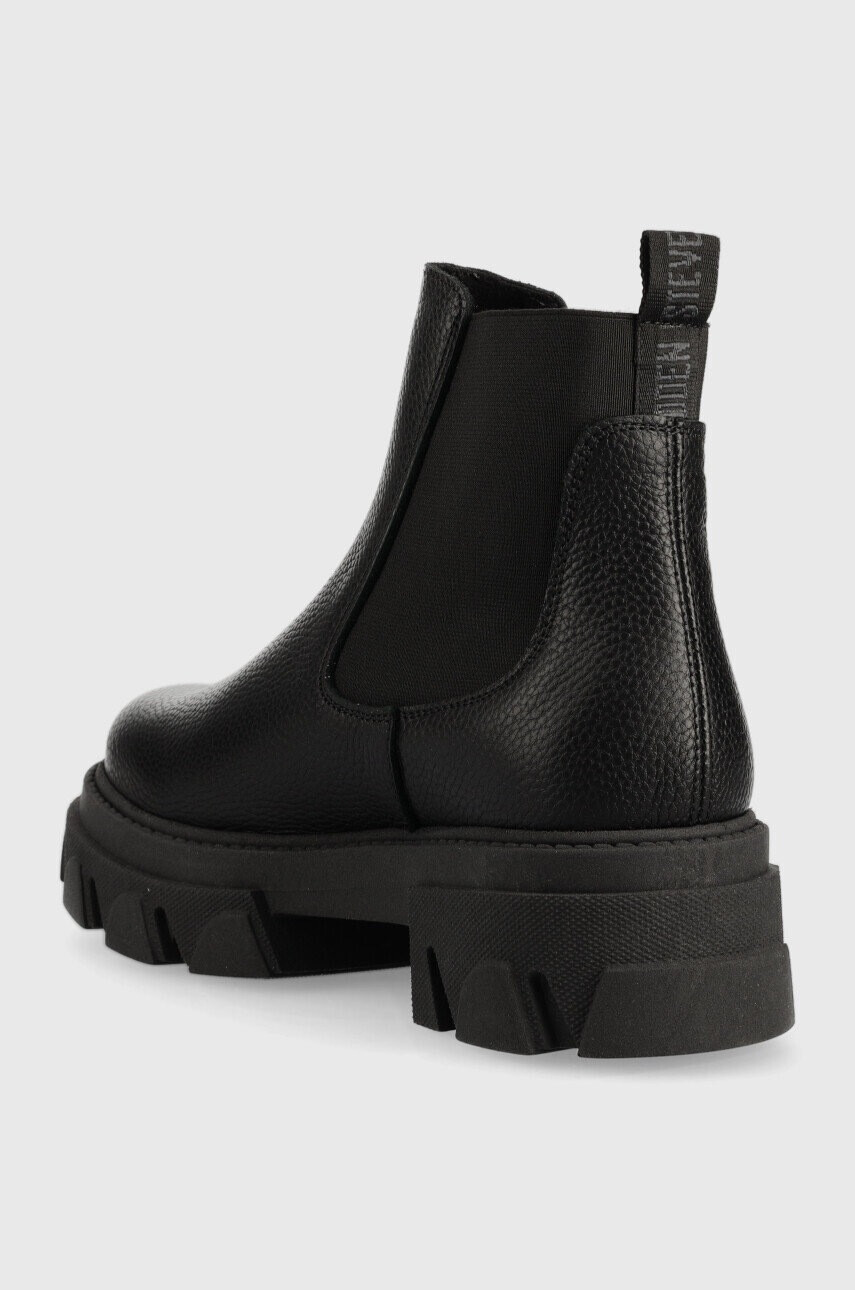Steve Madden Кожени боти челси Mixture в черно с равна подметка - Pepit.bg