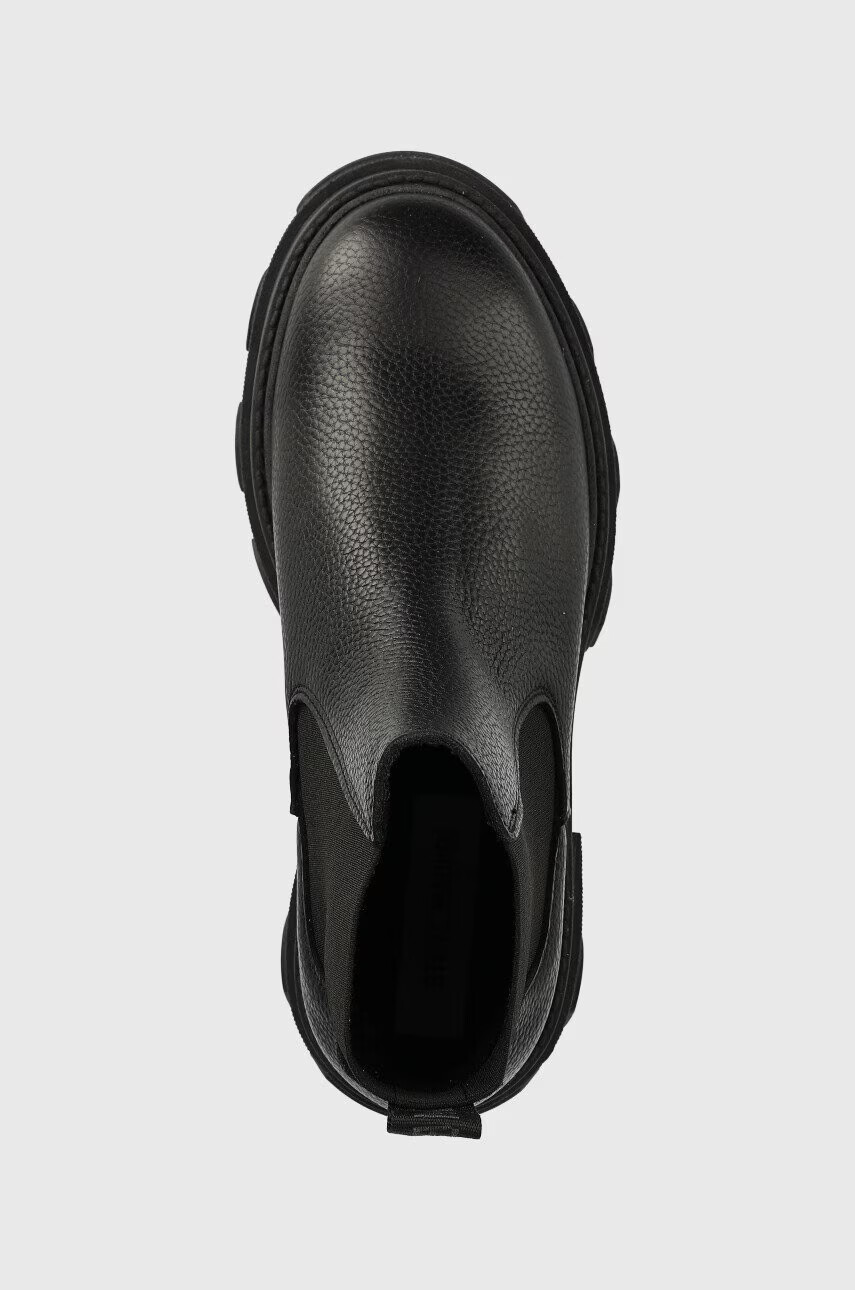 Steve Madden Кожени боти челси Mixture в черно с равна подметка - Pepit.bg