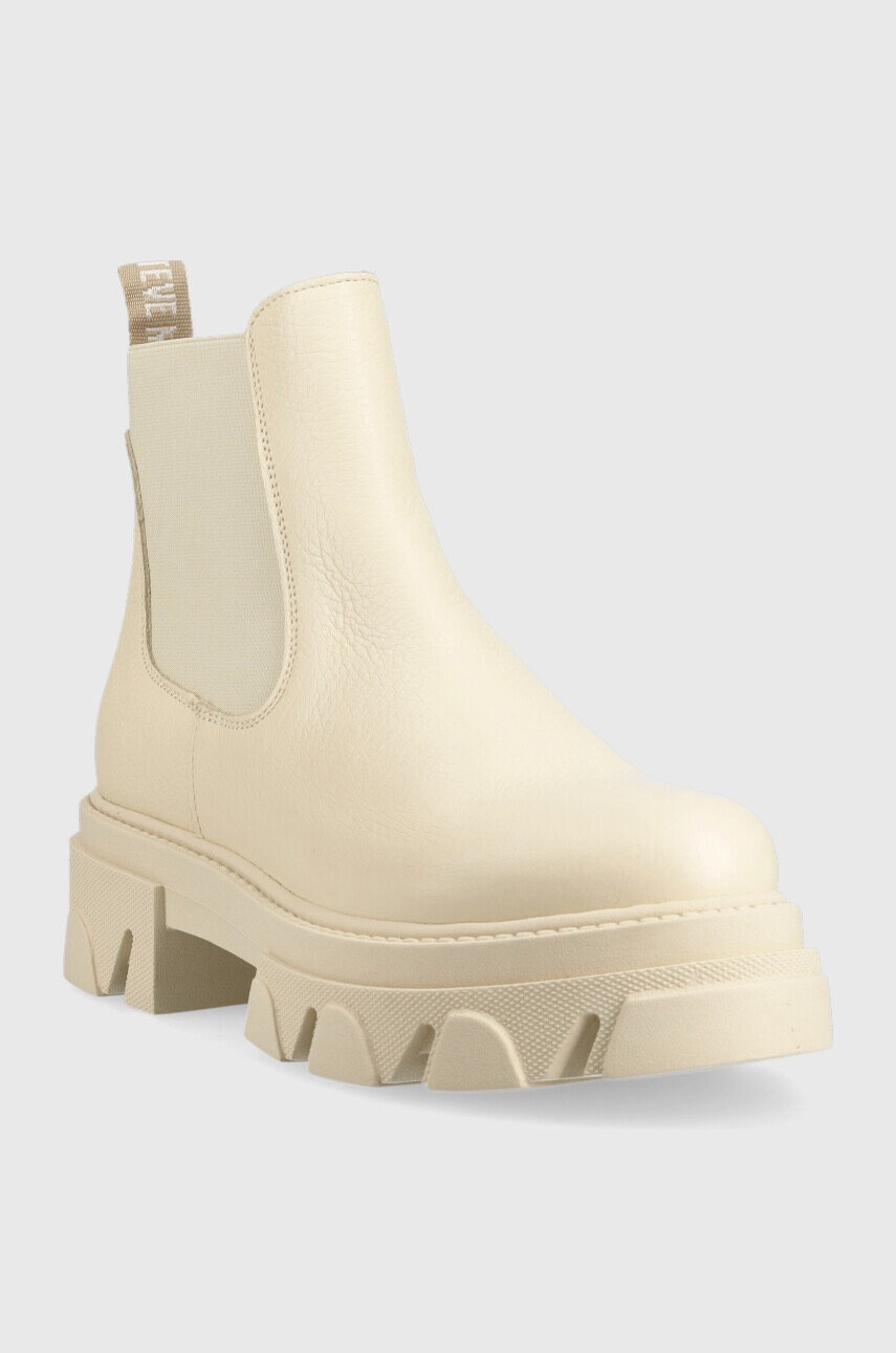 Steve Madden Кожени боти челси Mixture в бежово с платформа - Pepit.bg