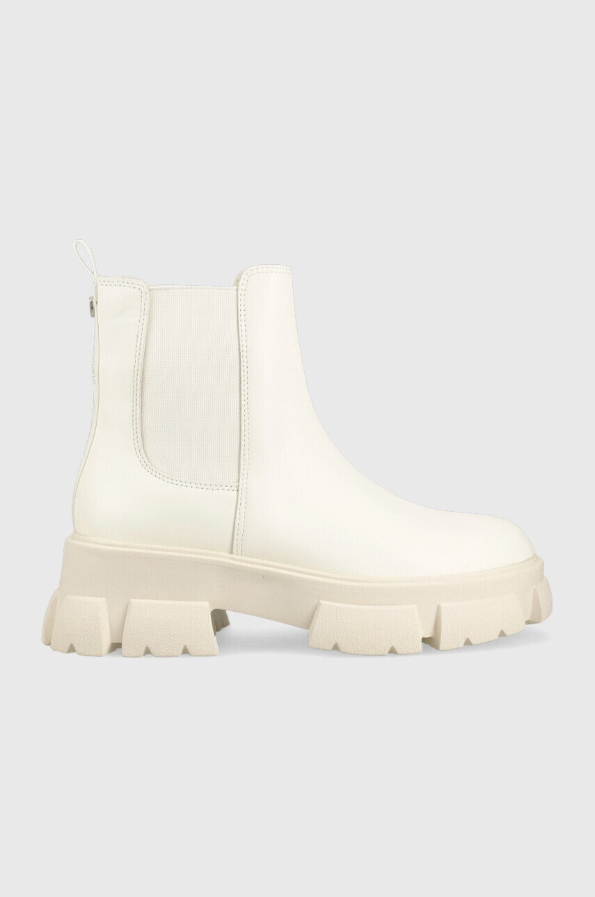 Steve Madden Кожени боти челси Tunnel в бежово с платформа - Pepit.bg