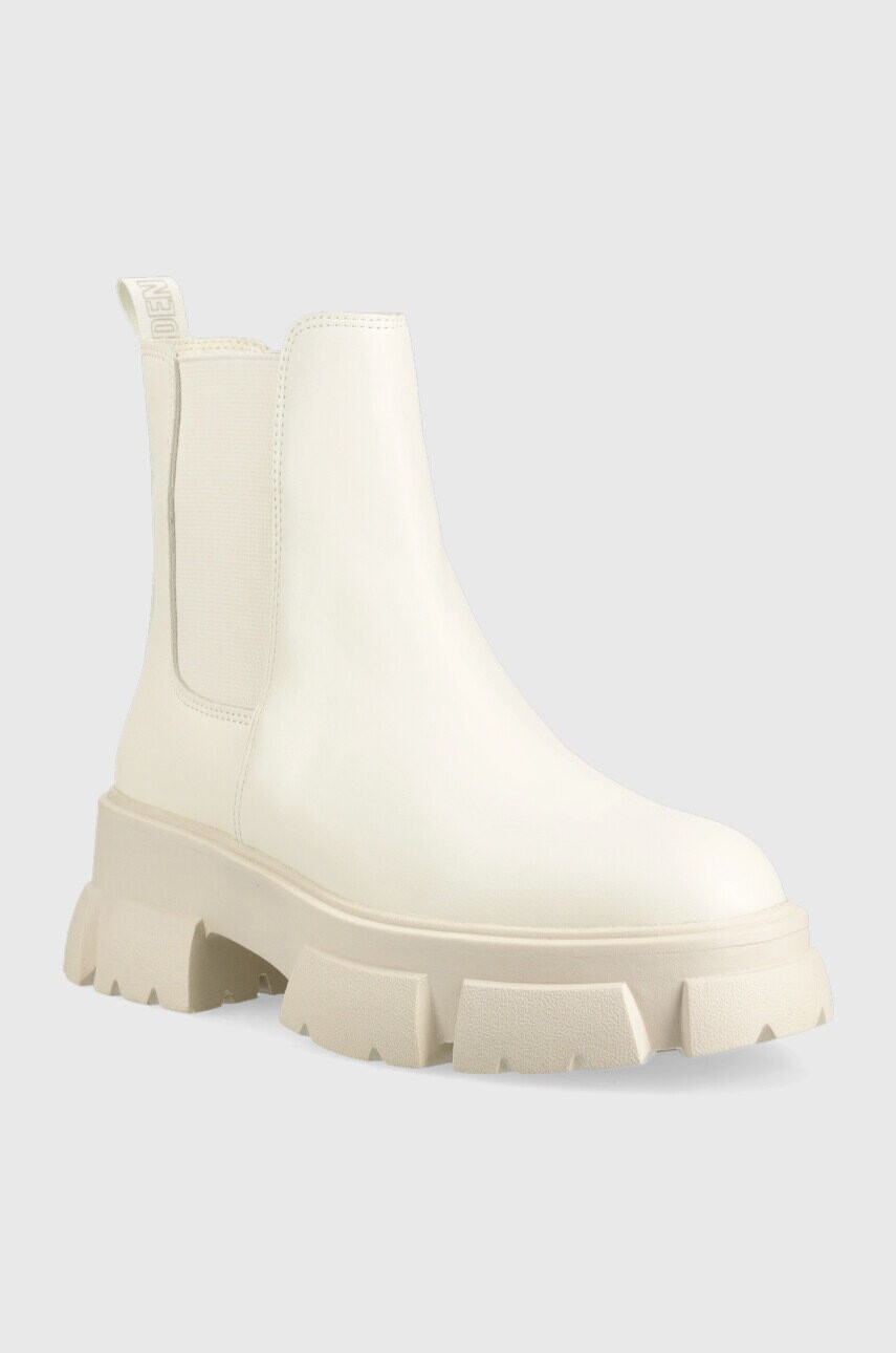 Steve Madden Кожени боти челси Tunnel в бежово с платформа - Pepit.bg