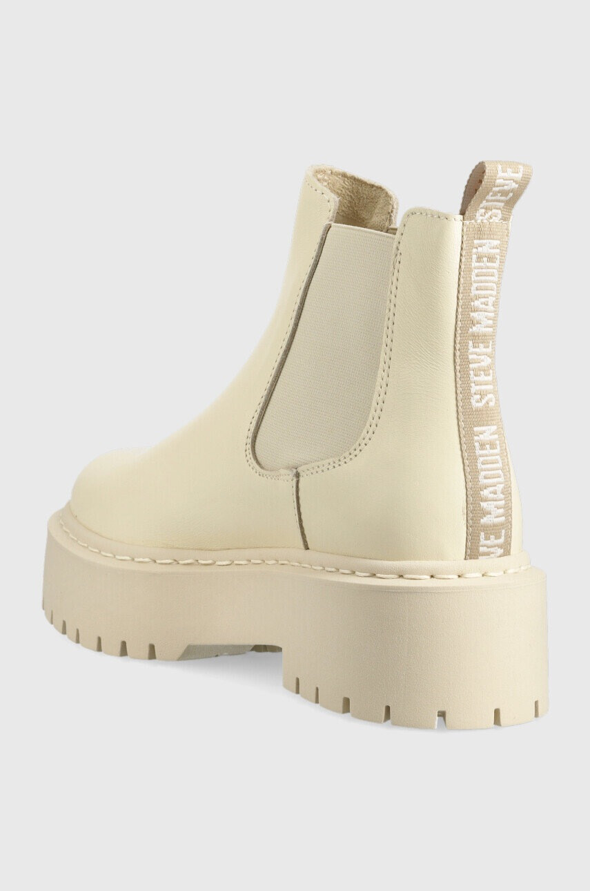 Steve Madden Кожени боти челси Veerly в бежово с платформа - Pepit.bg