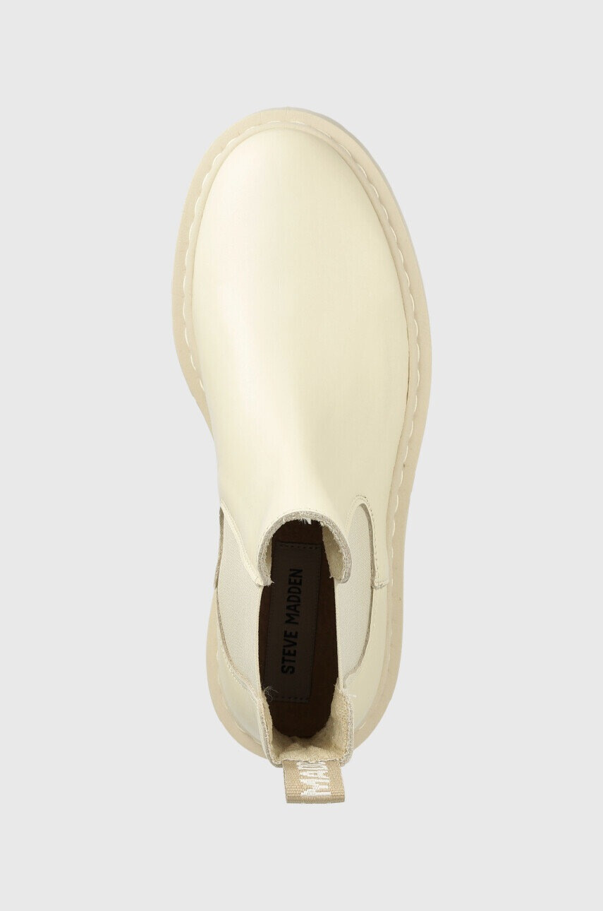 Steve Madden Кожени боти челси Veerly в бежово с платформа - Pepit.bg