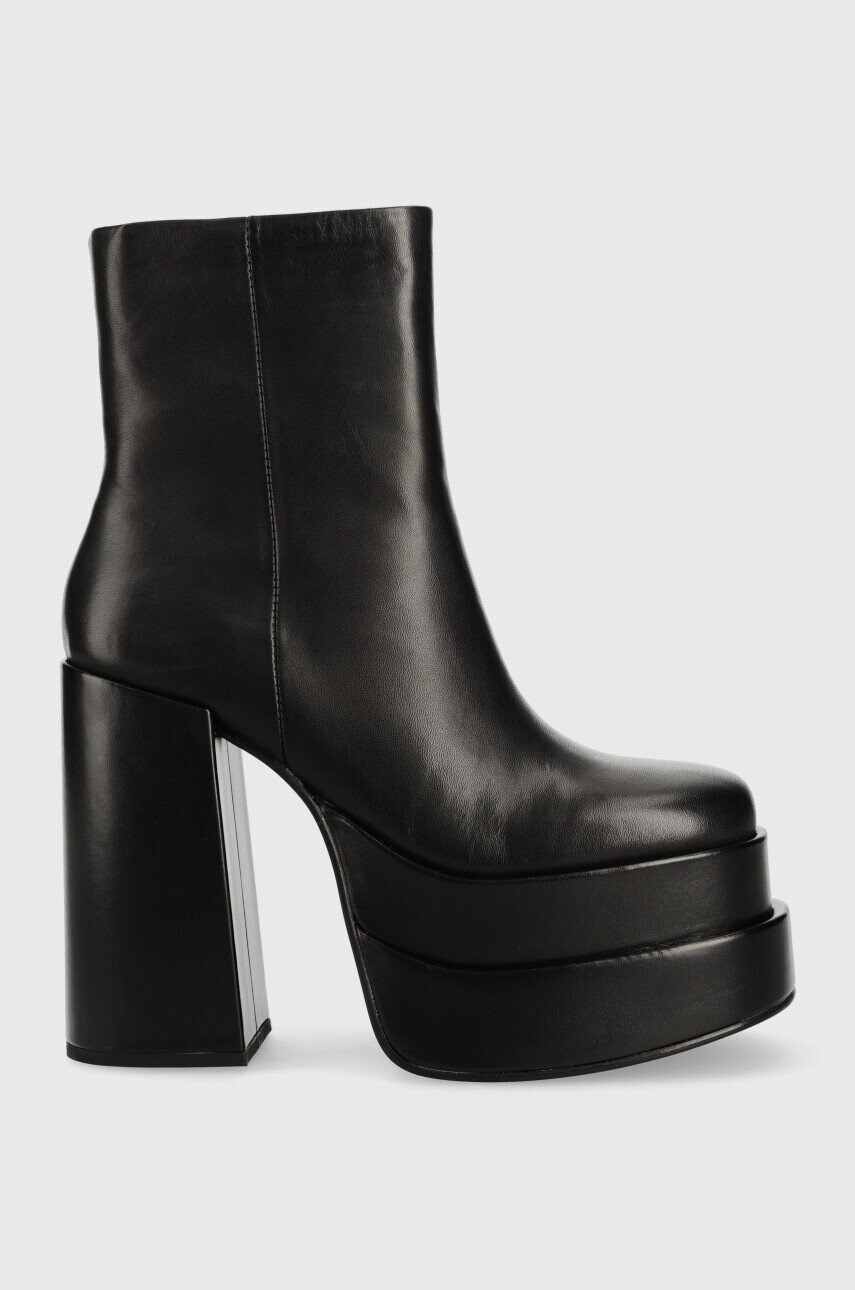 Steve Madden Кожени боти Cobra в черно с висок ток - Pepit.bg