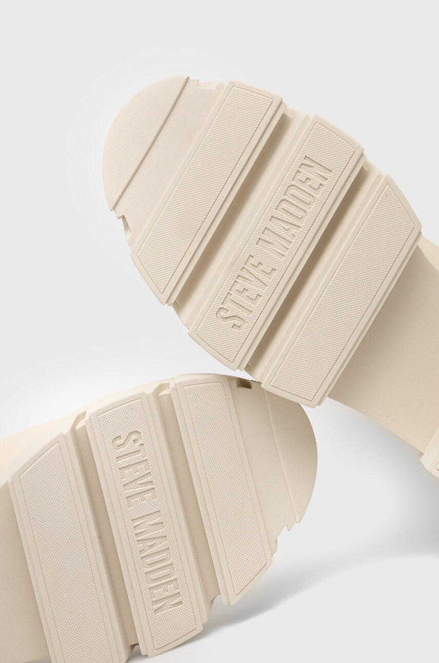 Steve Madden Кожени ботуши в бежово с платформа - Pepit.bg