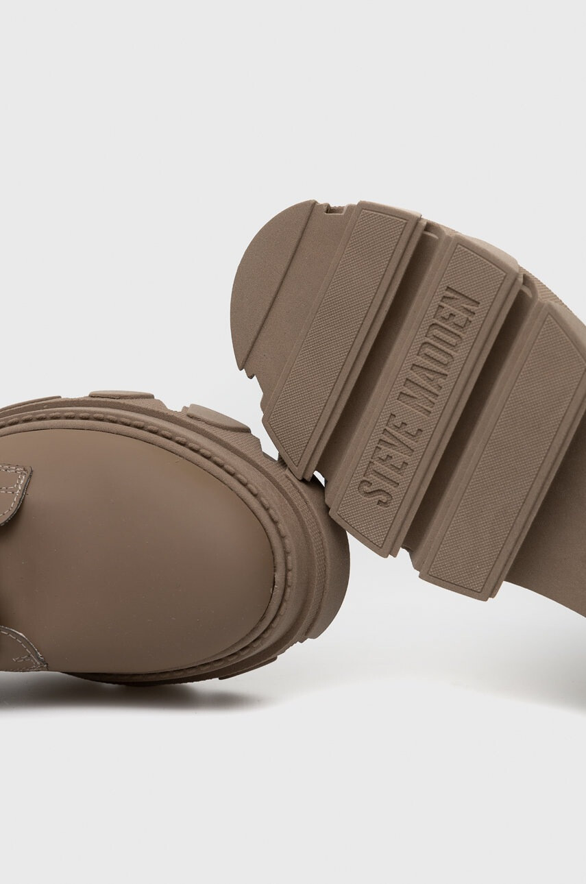 Steve Madden Кожени ботуши Marine в кафяво с платформа - Pepit.bg