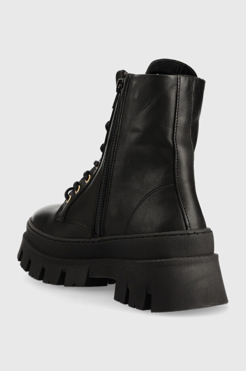 Steve Madden Кожени кубинки Frederique в черно с платформа - Pepit.bg