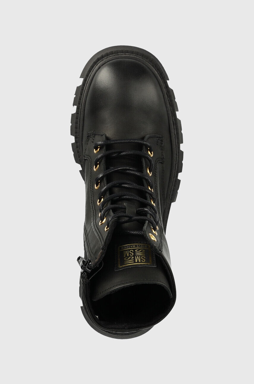 Steve Madden Кожени кубинки Frederique в черно с платформа - Pepit.bg
