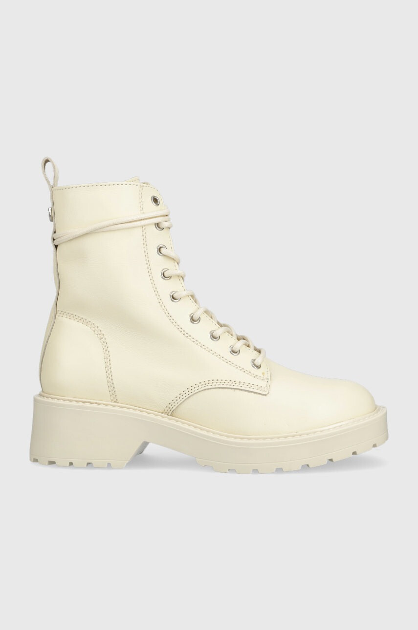 Steve Madden Кожени кубинки Tornado в бежово с платформа - Pepit.bg