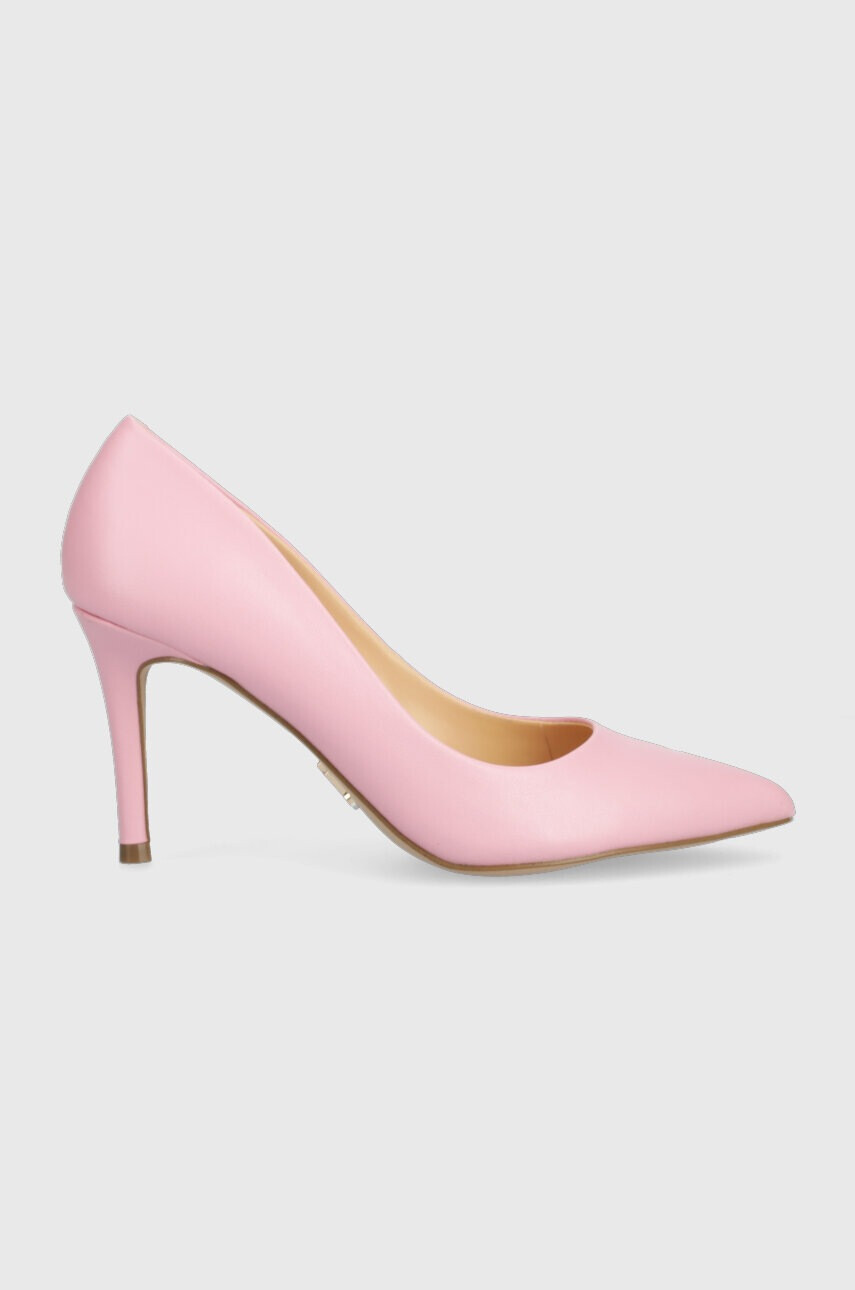 Steve Madden Кожени обувки с висок ток Ladybug в розово SM19000022 - Pepit.bg
