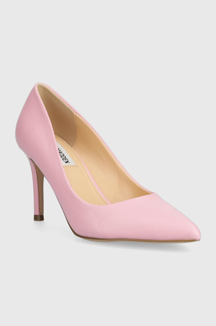 Steve Madden Кожени обувки с висок ток Ladybug в розово SM19000022 - Pepit.bg