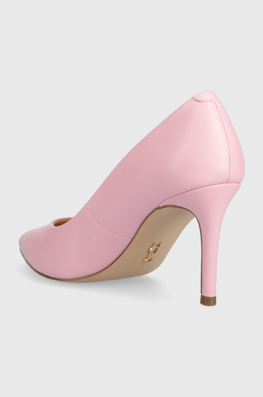 Steve Madden Кожени обувки с висок ток Ladybug в розово SM19000022 - Pepit.bg