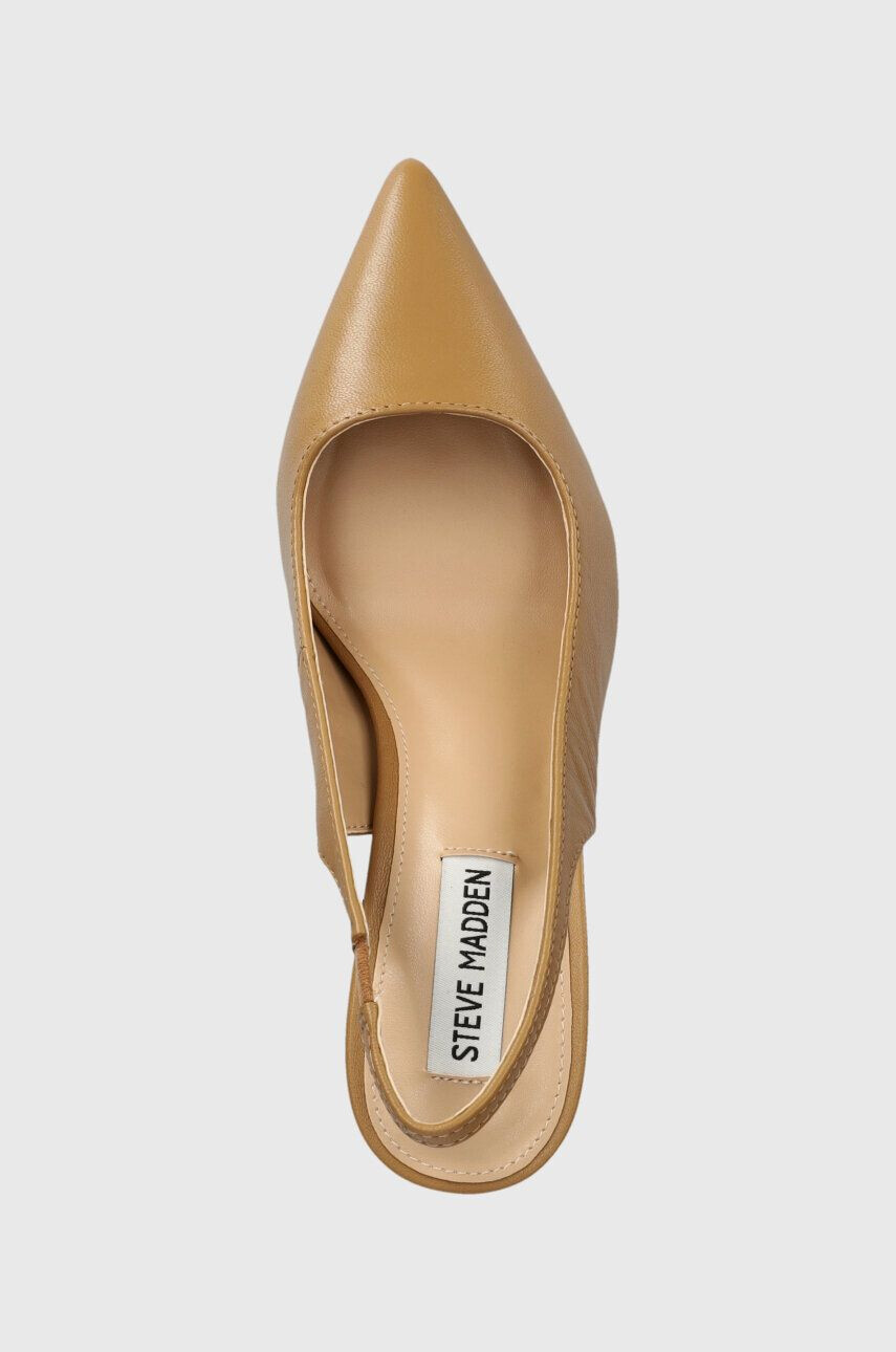 Steve Madden Кожени обувки с висок ток Lustrous в кафяво с отворена пета SM11002088 - Pepit.bg