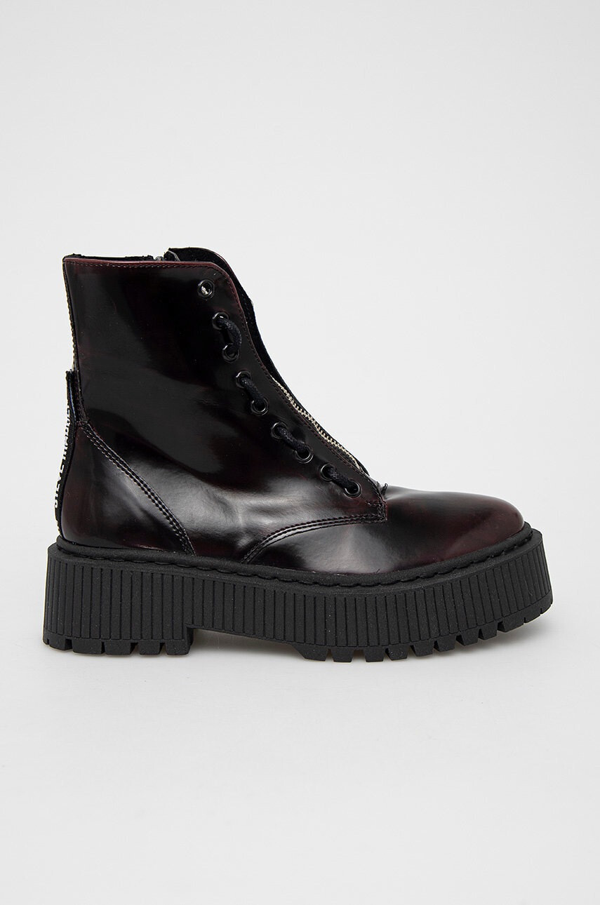 Steve Madden Кубинки дамски в кафяво с платформа - Pepit.bg
