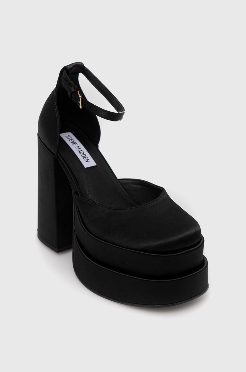Steve Madden Обувки с дебел ток Charlize в черно с висок ток - Pepit.bg