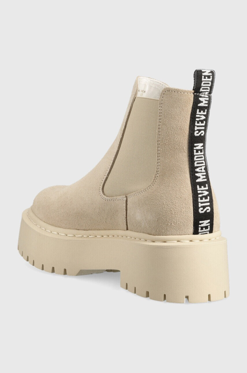 Steve Madden Велурени боти челси Veerly в бежово с платформа - Pepit.bg