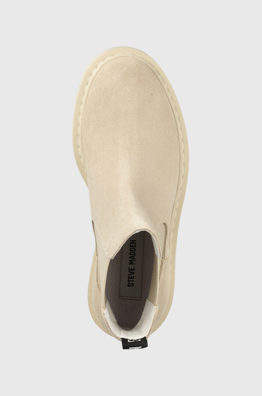 Steve Madden Велурени боти челси Veerly в бежово с платформа - Pepit.bg
