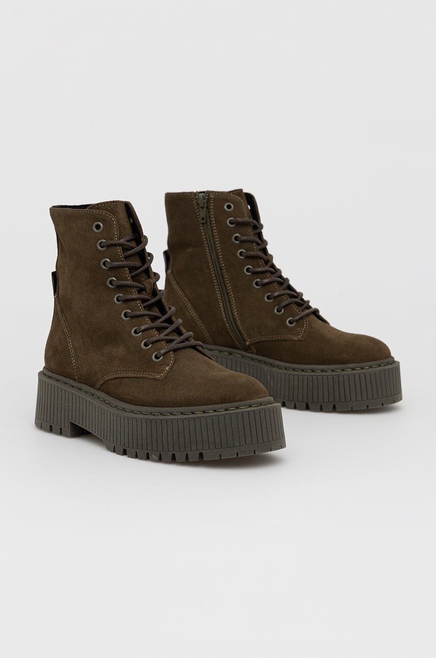 Steve Madden Велурени кубинки Skyhy Bootie - Pepit.bg