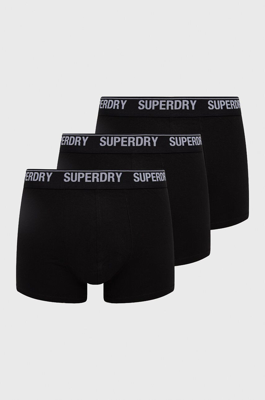 Superdry Боксерки (3 чифта) мъжки в черно - Pepit.bg