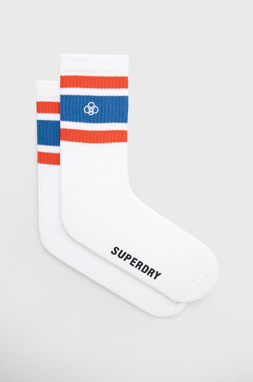 Superdry Чорапи мъжки в бяло - Pepit.bg