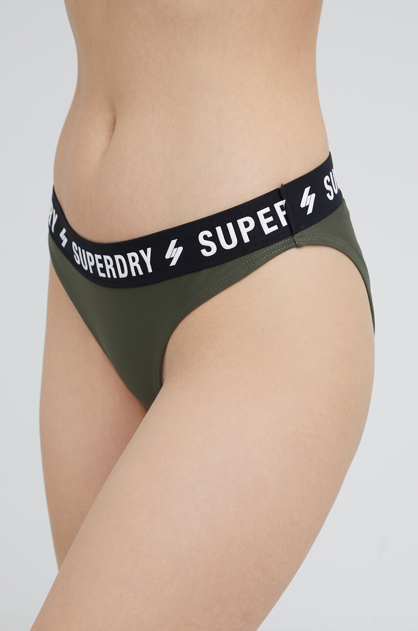 Superdry Долнище на бански в зелено - Pepit.bg