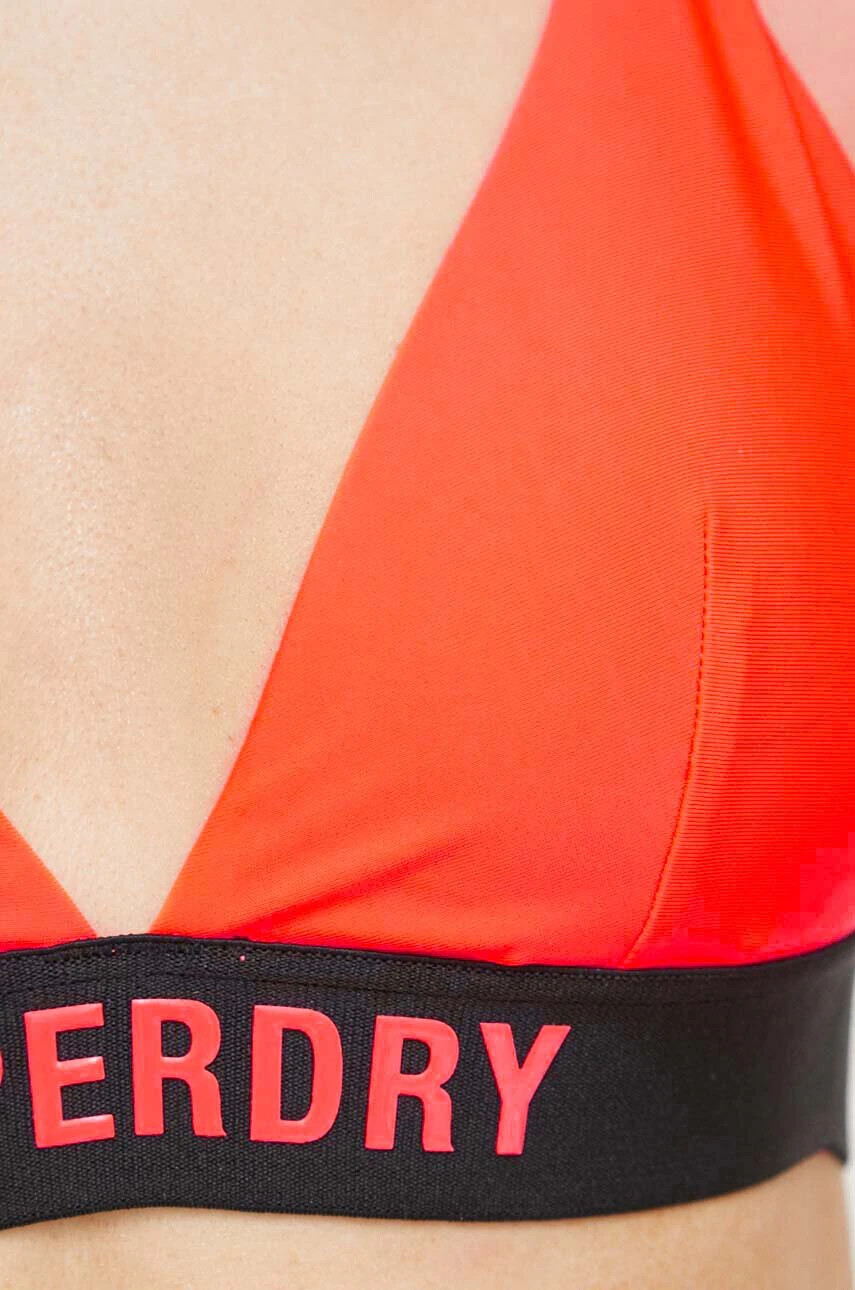 Superdry Горнище на бански в оранжево с леко подплатена чашка - Pepit.bg