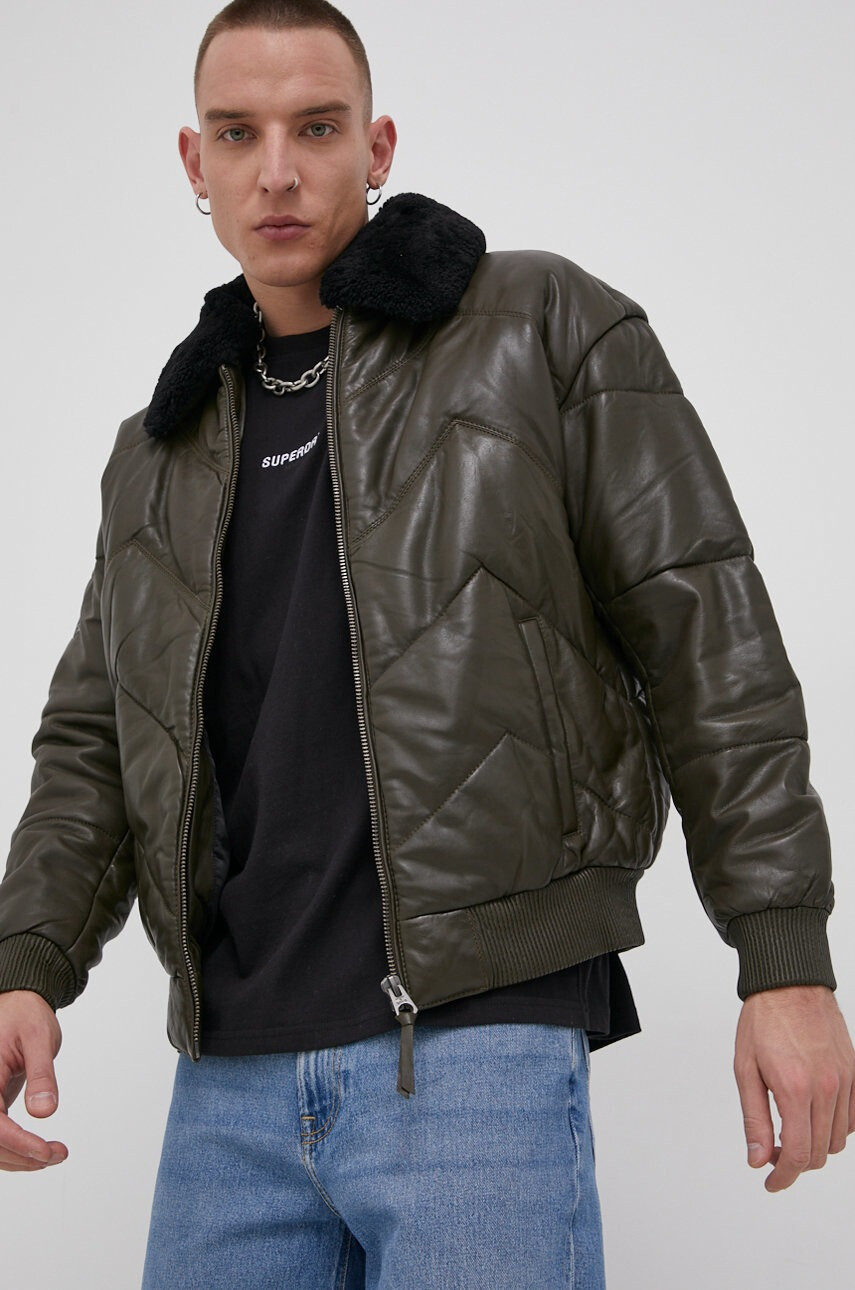 Superdry Koжено яке - Pepit.bg