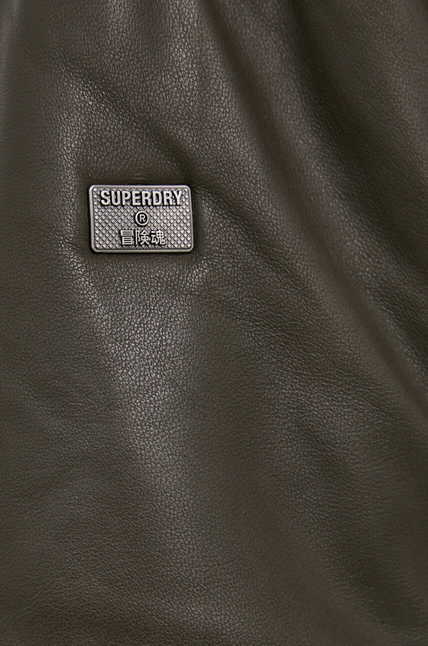 Superdry Koжено яке в зелено със зимна изолация - Pepit.bg