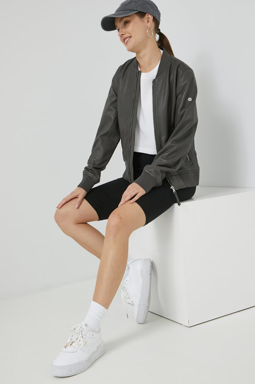 Superdry Кожено яке бомбър - Pepit.bg