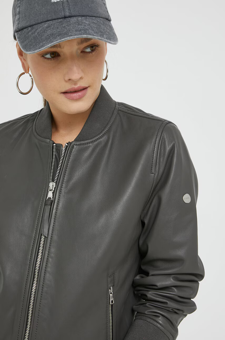 Superdry Кожено яке бомбър - Pepit.bg