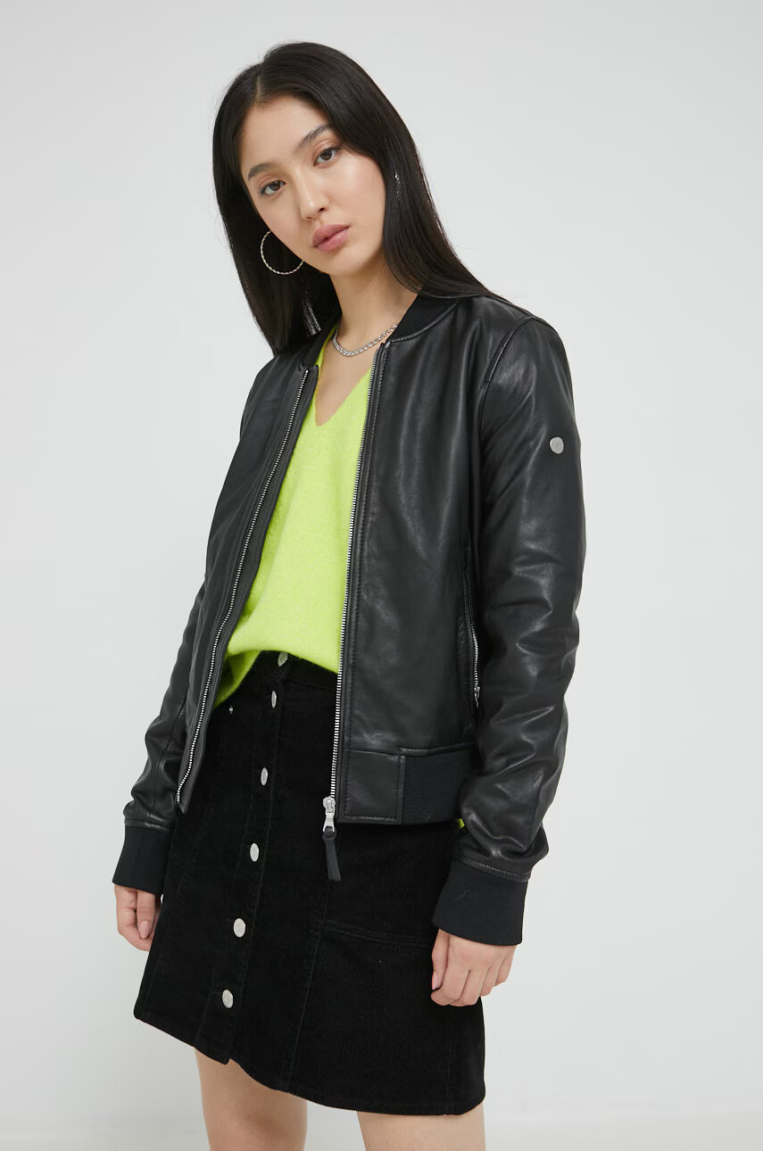 Superdry Кожено яке бомбър - Pepit.bg