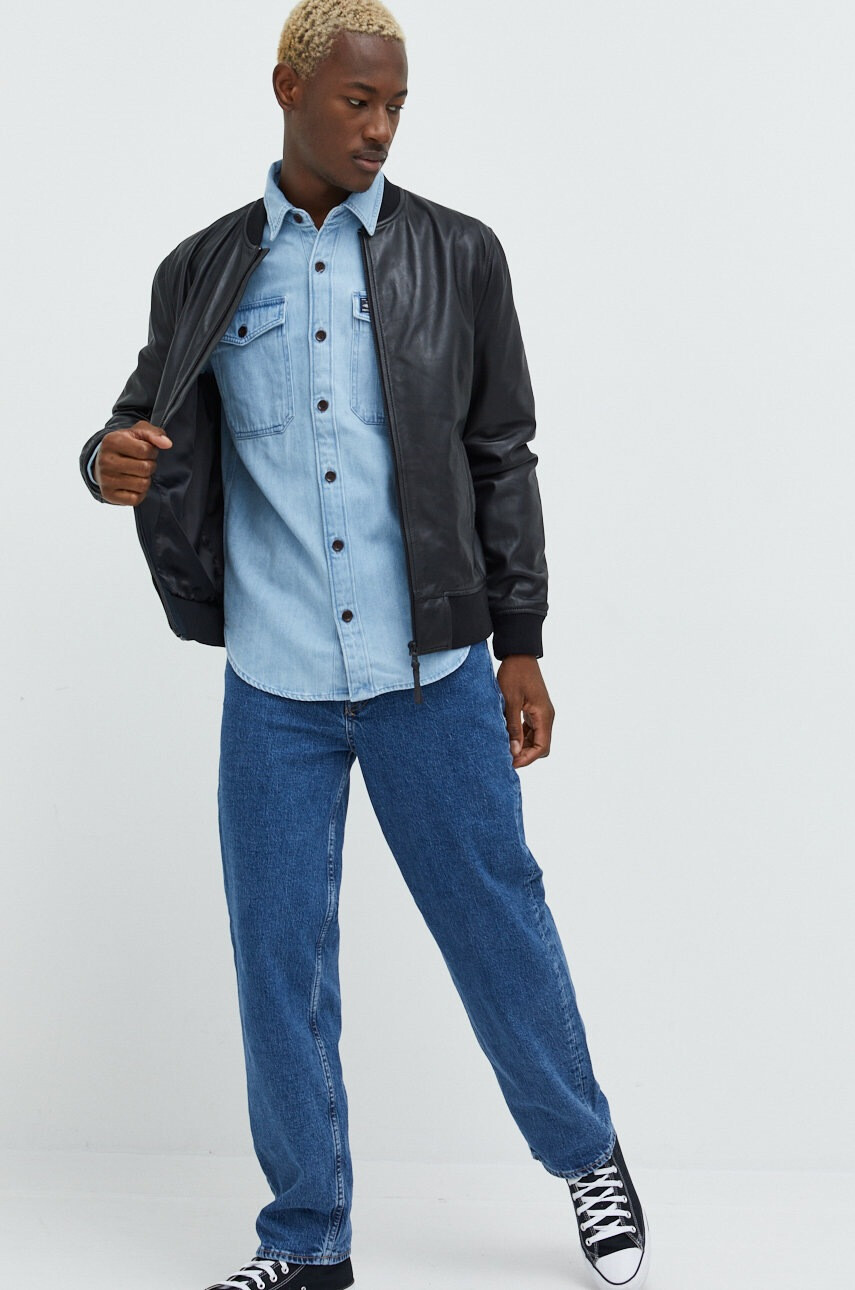 Superdry Кожено яке бомбър - Pepit.bg