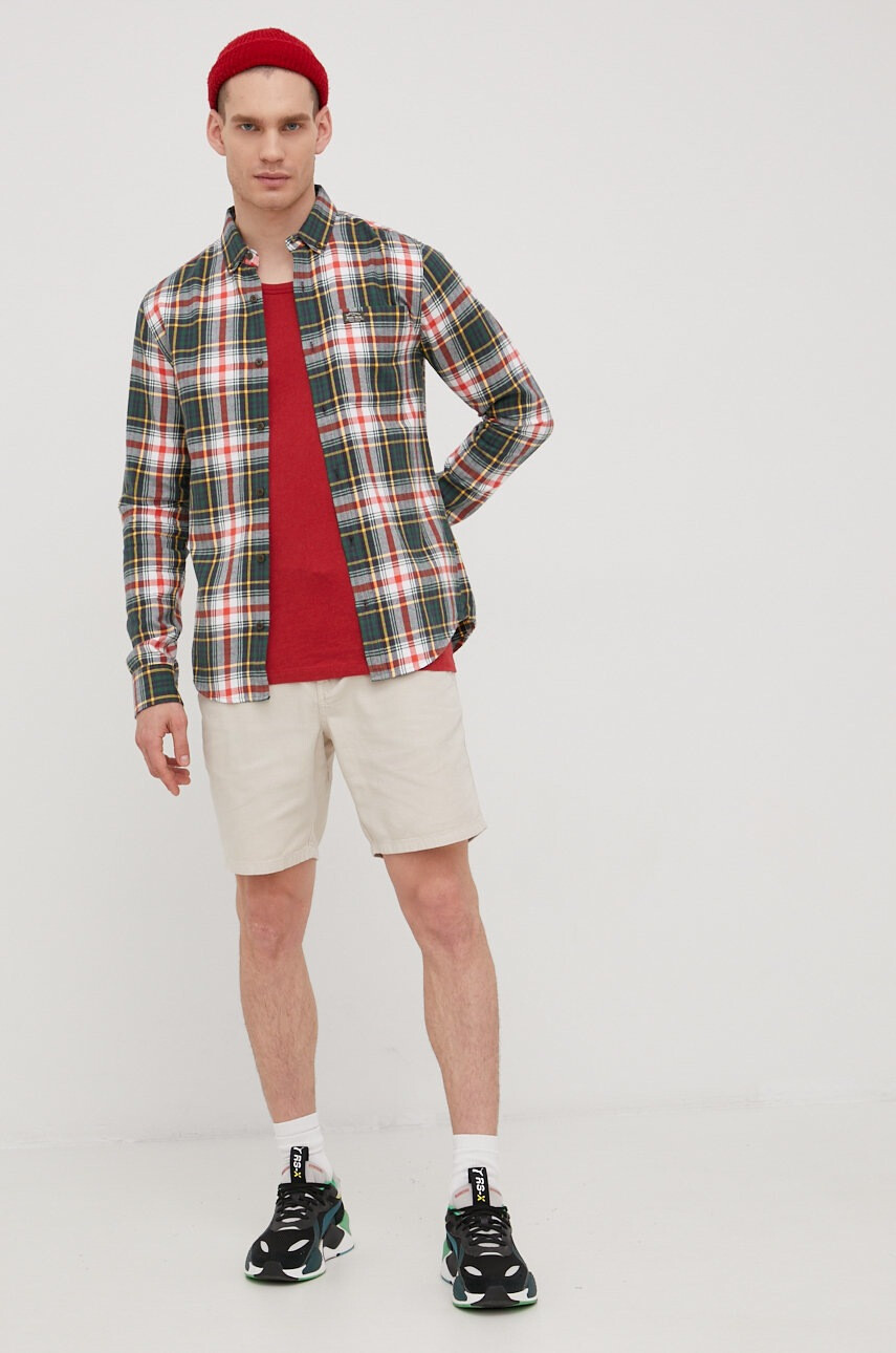 Superdry Къс панталон с лен - Pepit.bg