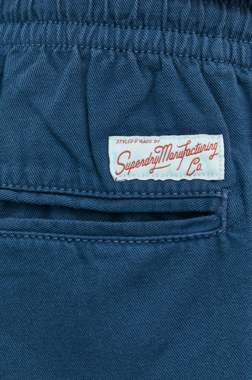 Superdry Къс панталон с лен в синьо - Pepit.bg