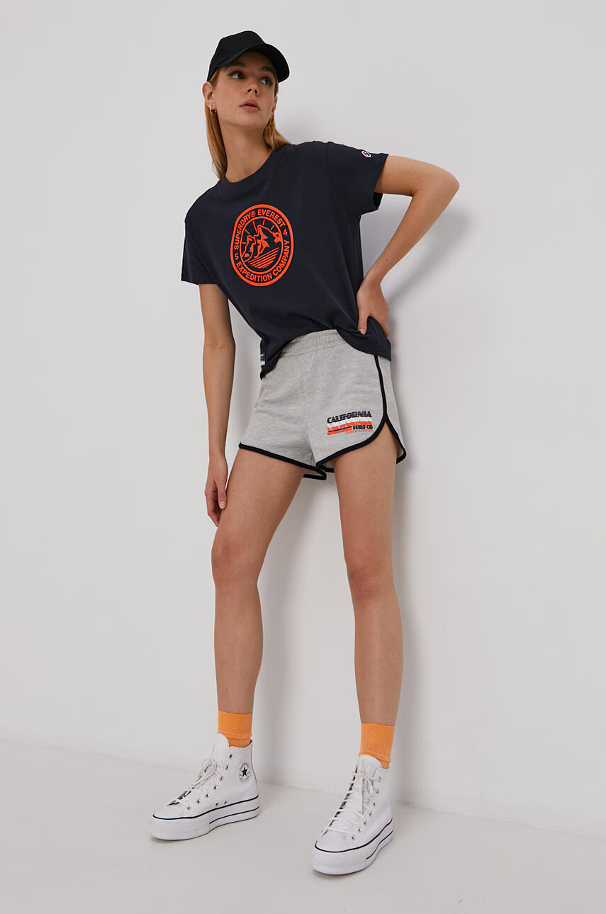 Superdry Къси панталони с десен с висока талия - Pepit.bg
