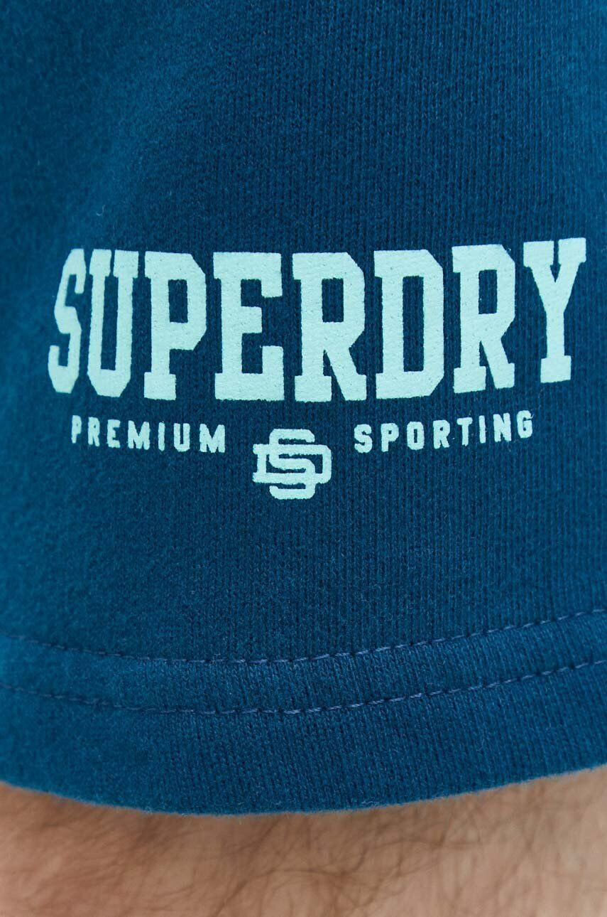 Superdry Памучен къс панталон в синьо - Pepit.bg