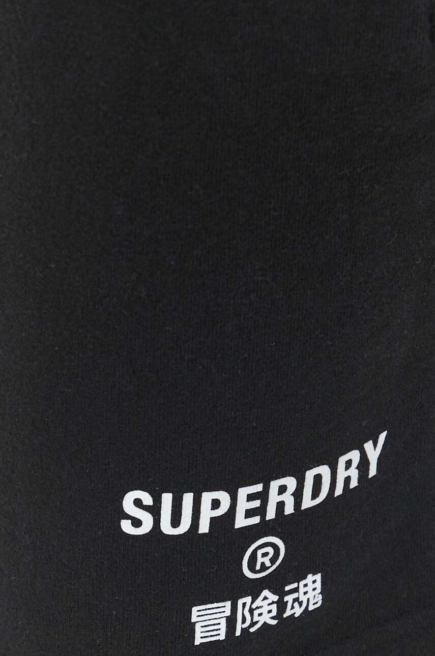 Superdry Памучен къс панталон в черно - Pepit.bg