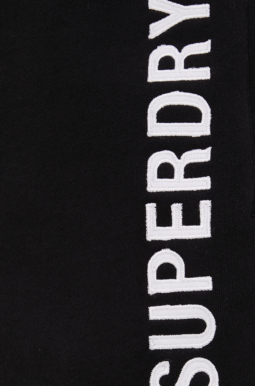 Superdry Памучен къс панталон в черно - Pepit.bg